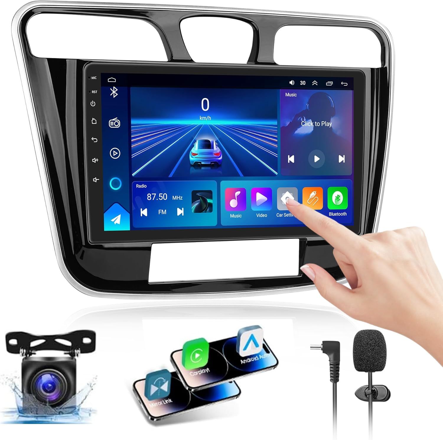 Chrysler 200 200C 2011-2014 Screen 9 Inch Stereo with CarPlay, Android &amp; Backup Camera