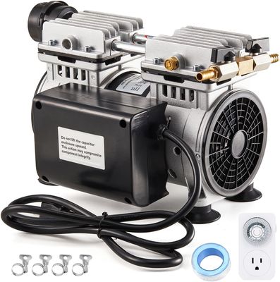 Pond Aeration 3/4HP Air Compressor System - 550W 5.2 CFM with Timer