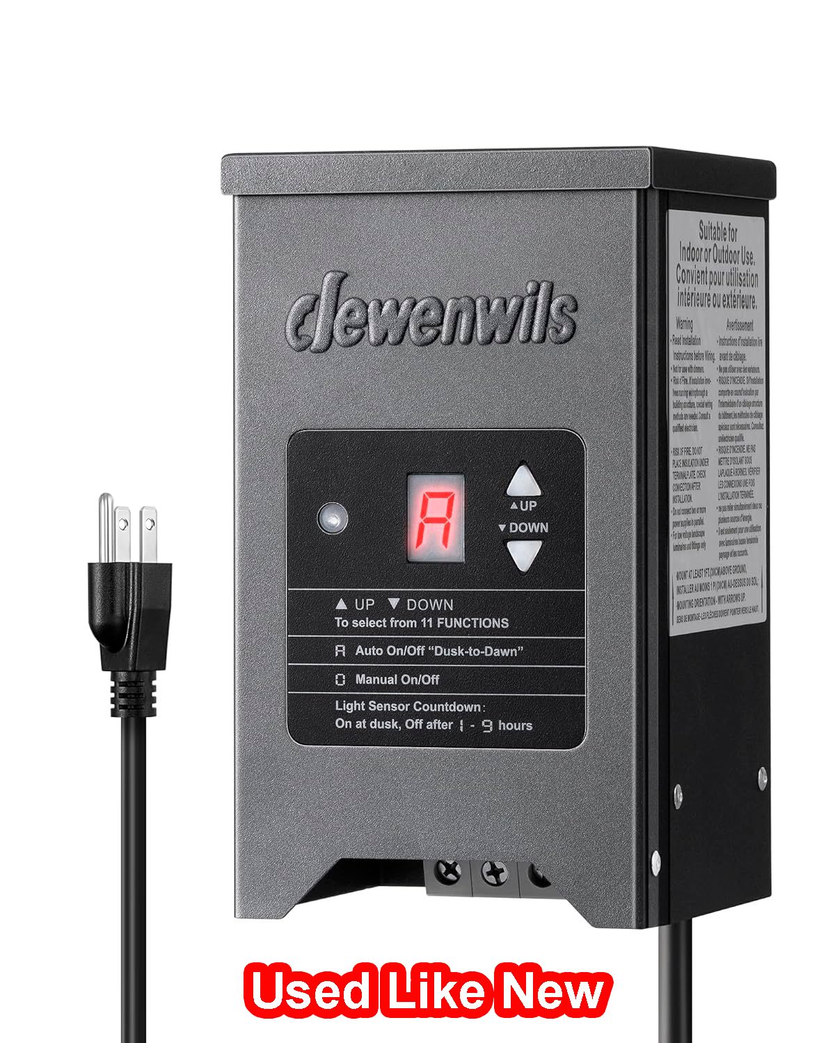 Outdoor Landscape Lighting Transformer 150W – Low Voltage 12/15V AC with Timer &amp; Photocell