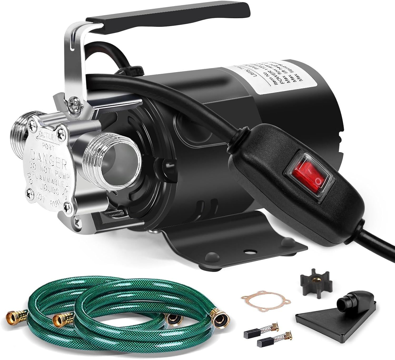 Water Transfer Pump 115V Electric Utility Pump with 2-6FT Hose Kit
