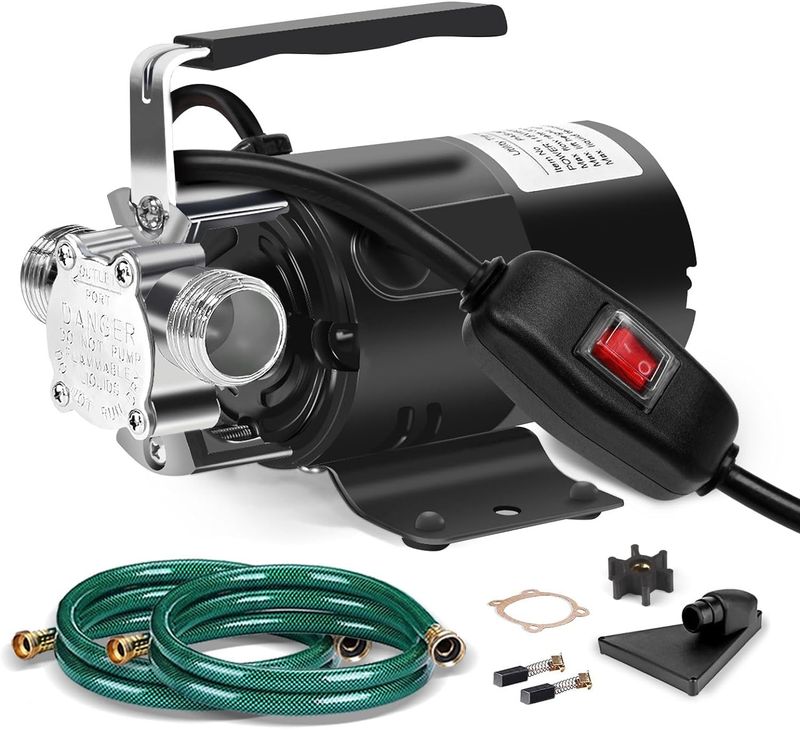Water Transfer Pump 115V Electric Utility Pump with 2-6FT Hose Kit