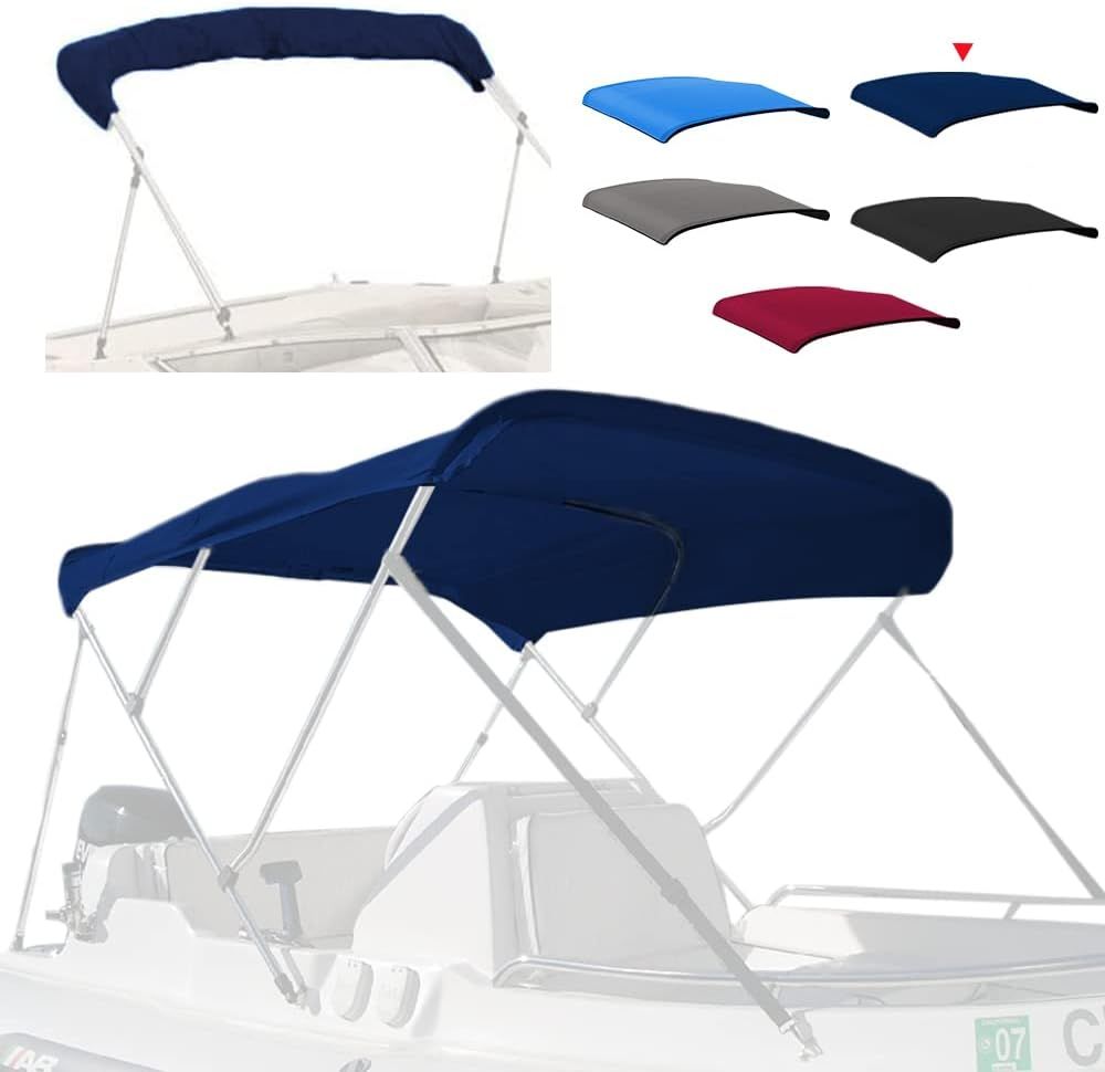 4 Bow Bimini Top Replacement Cover Marine Grade Waterproof Navy Blue
