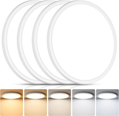 12 Inch LED Flush Mount Ceiling Light 4 Pack 5000K Daylight White