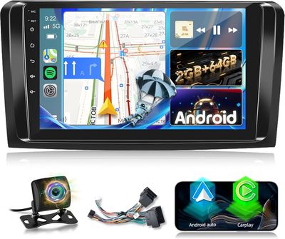 Mercedes ML GL W164 X164 2005-2011 9" Stereo with CarPlay &amp; Backup Camera