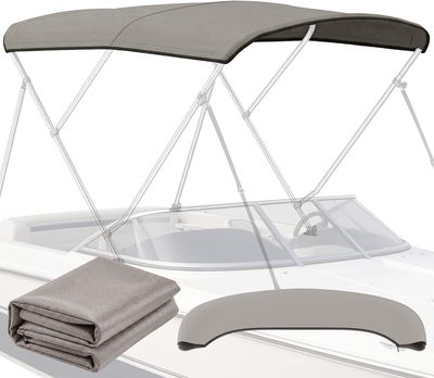 3 Bow Bimini Top Replacement Cover 6'L x 46-54"W Gray