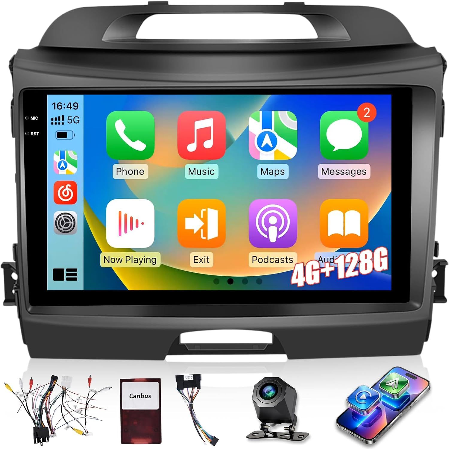 Kia Sportage 2010-2016 9 Inch Stereo with Android, CarPlay, GPS &amp; Backup Camera