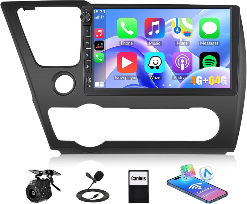 Honda Civic 2013-2017 9 Inch Stereo with Android, CarPlay, GPS &amp; Backup Camera