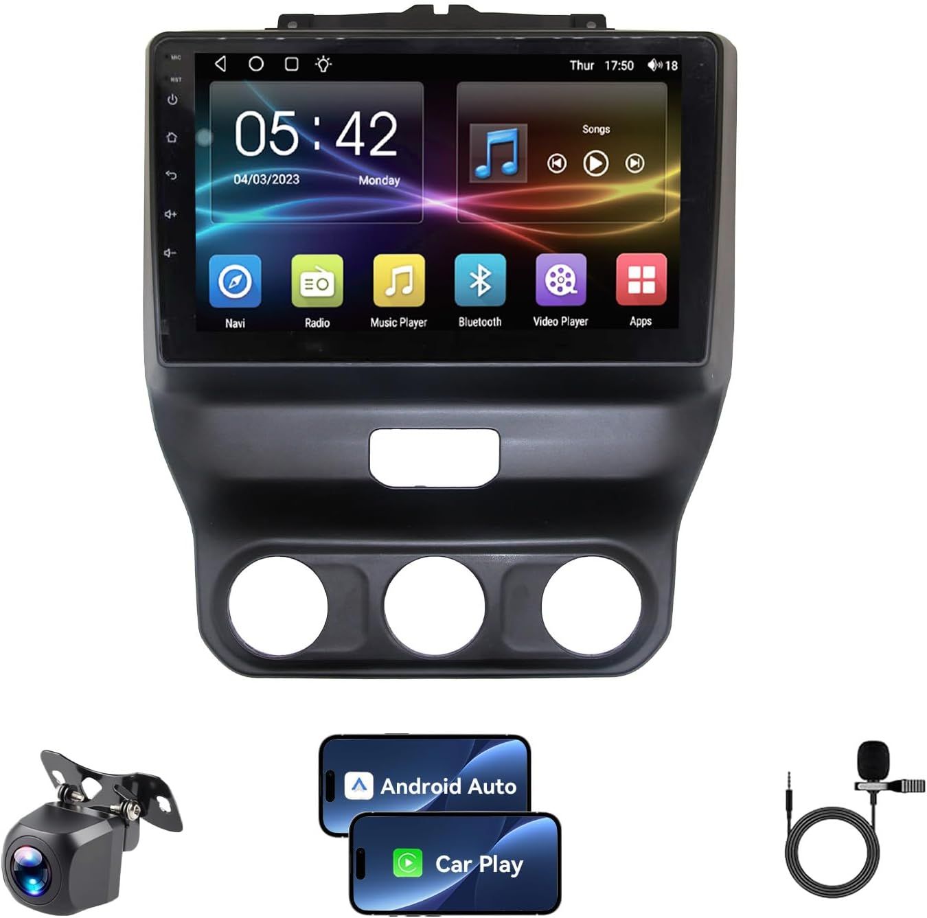 Dodge Ram 2019-2024 9 Inch Stereo with Android, CarPlay, GPS &amp; Backup Camera