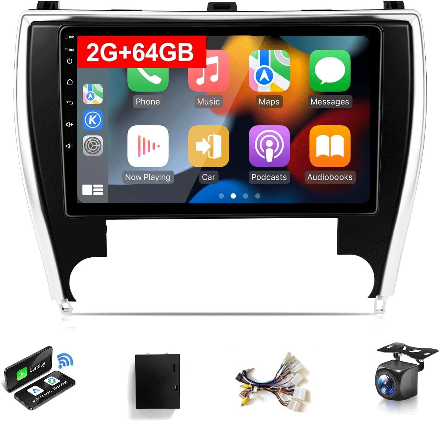 Toyota Camry 2015-2017 Screen 10.1 Inch Stereo CarPlay, Android &amp; Backup Camera
