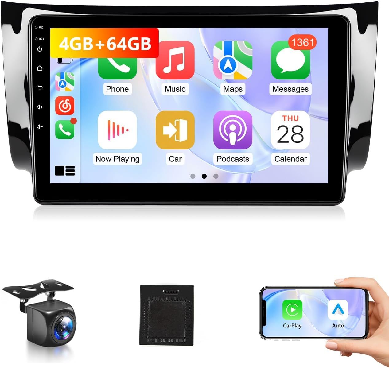 Nissan Sentra 2013-2019 Screen 10.1 Inch Stereo CarPlay, Android &amp; Backup Camera
