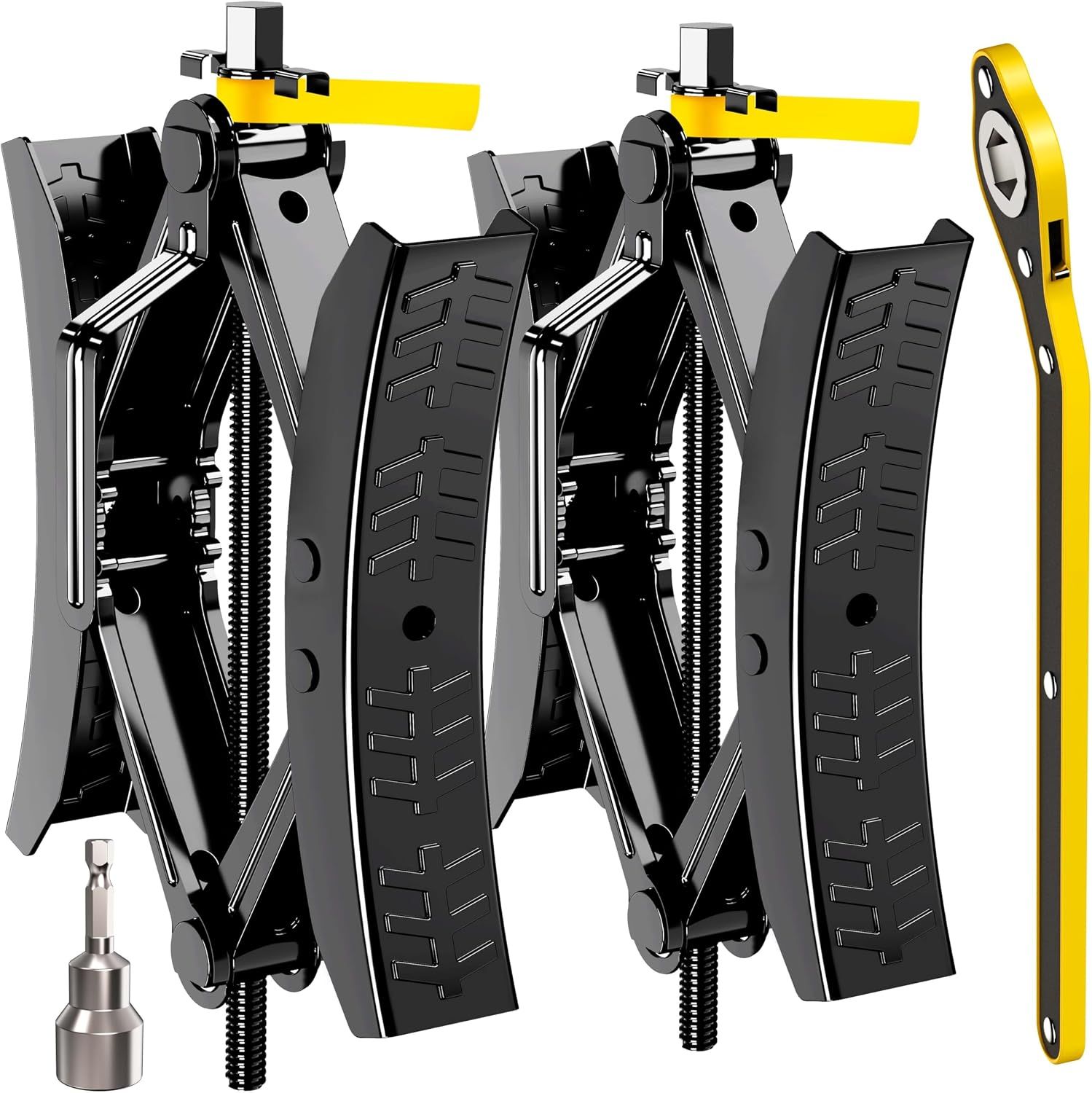 RV Wheel Chock Stabilizer 2 Sets Heavy Duty X-Shaped Anti-Move