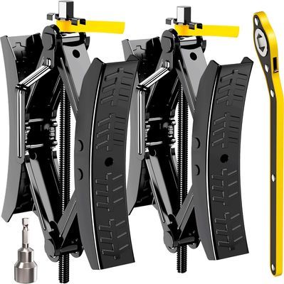 RV Wheel Chock Stabilizer 2 Sets Heavy Duty X-Shaped Anti-Move