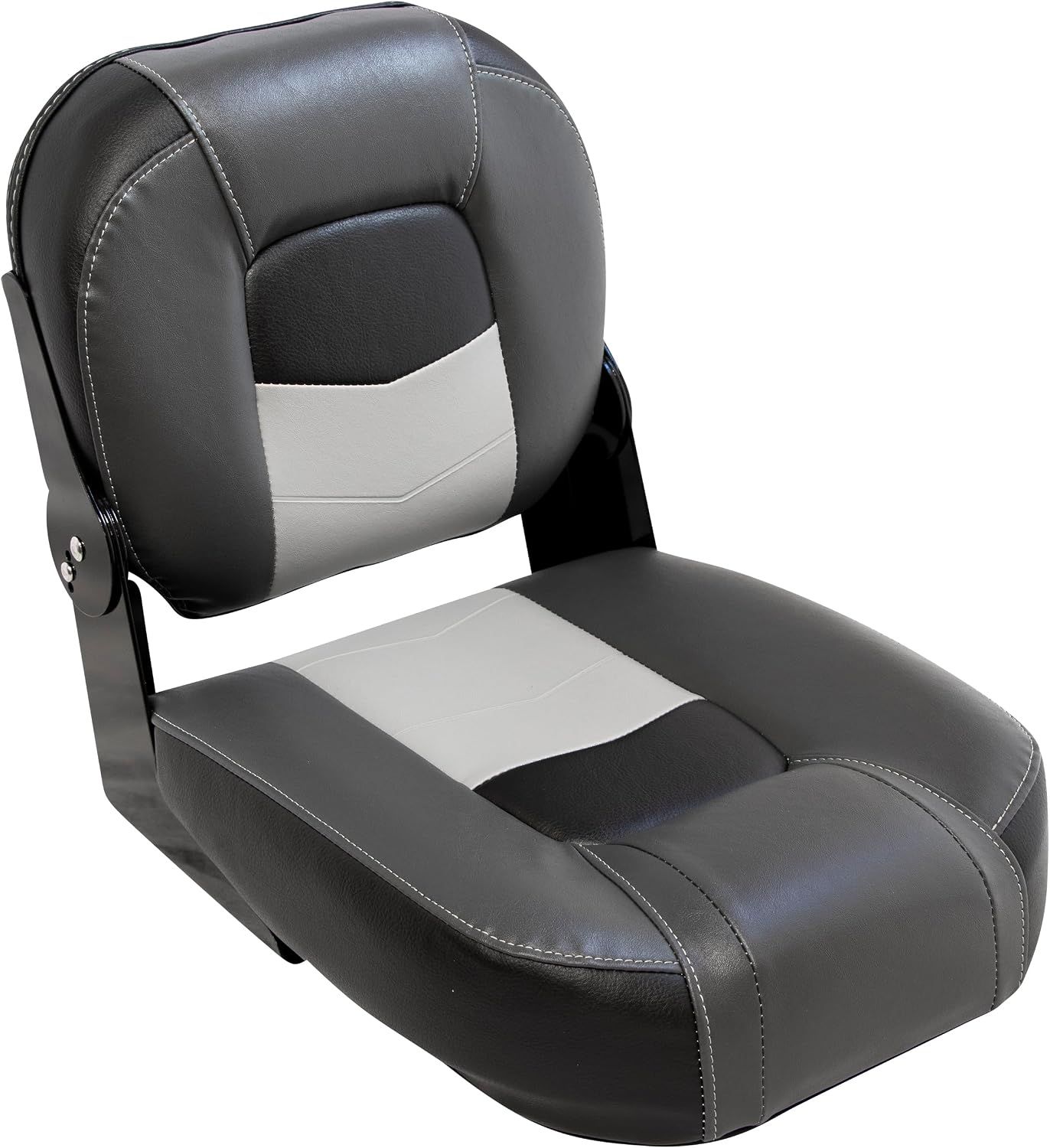 14 Inch Marine Center Boat Seat Charcoal Black Marble Grey