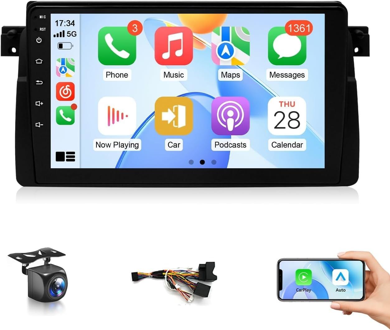 BMW 325i &amp; 330i 1998-2006 Screen 9 Inch Stereo CarPlay Android &amp; Backup Camera