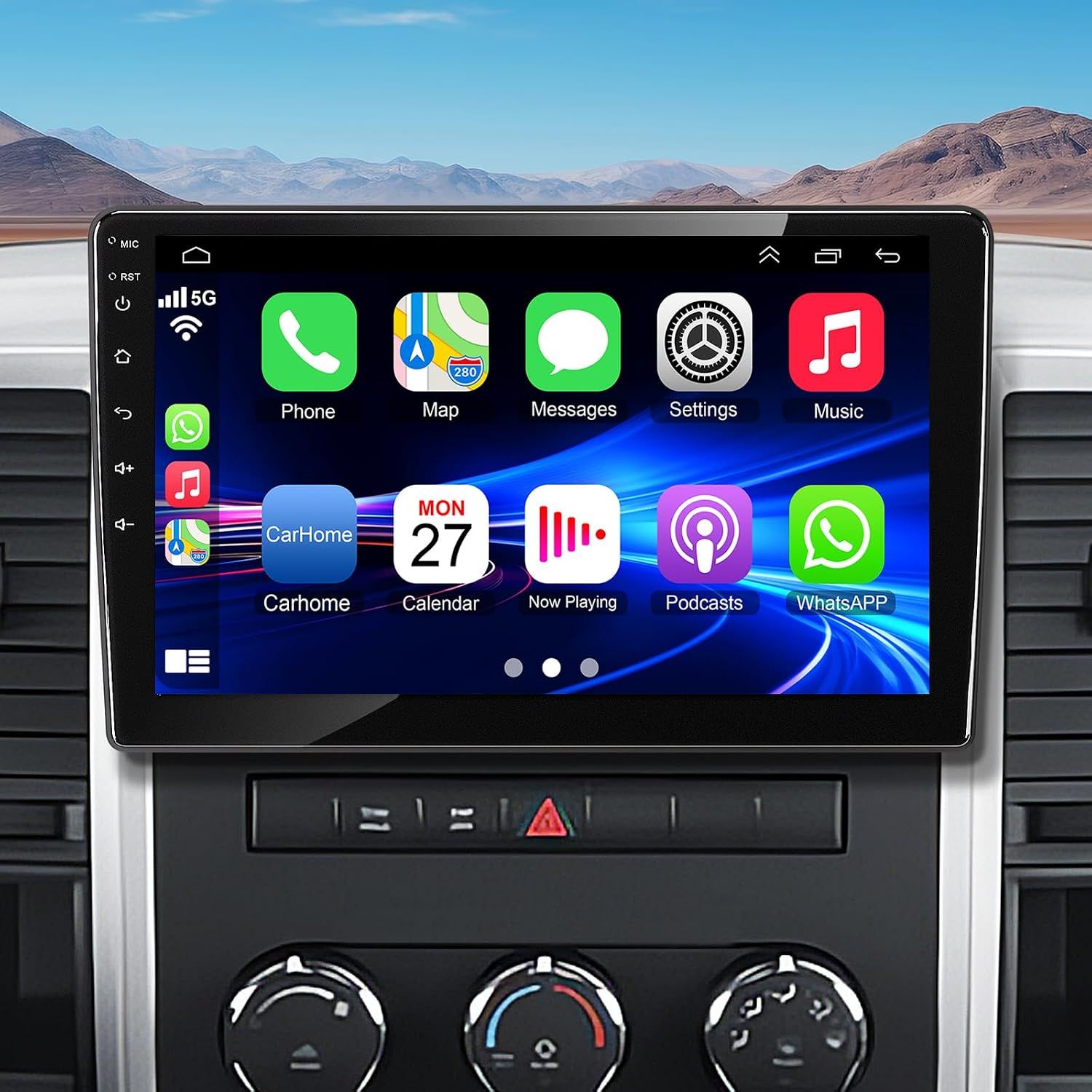 Dodge Ram 1500 2500 3500 2009-2012 Stereo 10" CarPlay, Android &amp; Backup Camera