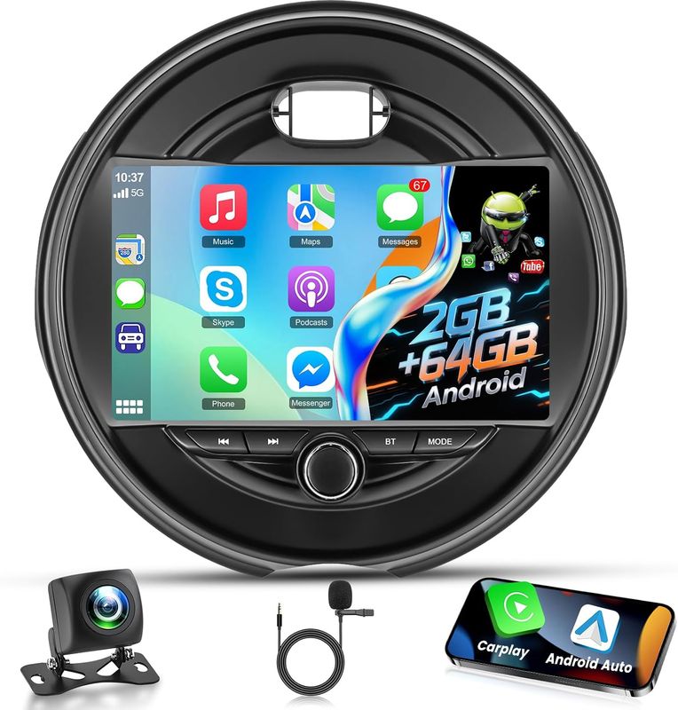 BMW Mini F55 F56 2014-2019 Car Stereo CarPlay, Android &amp; Backup Camera