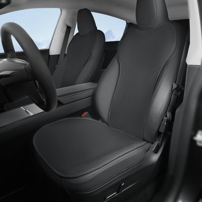 Tesla Model 3 Y X S 2017-2026 Front Seat Cushion Protector In Black Color