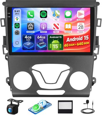 Ford Fusion Mondeo 2013-2019 Car Stereo with CarPlay, Android &amp; Backup Camera