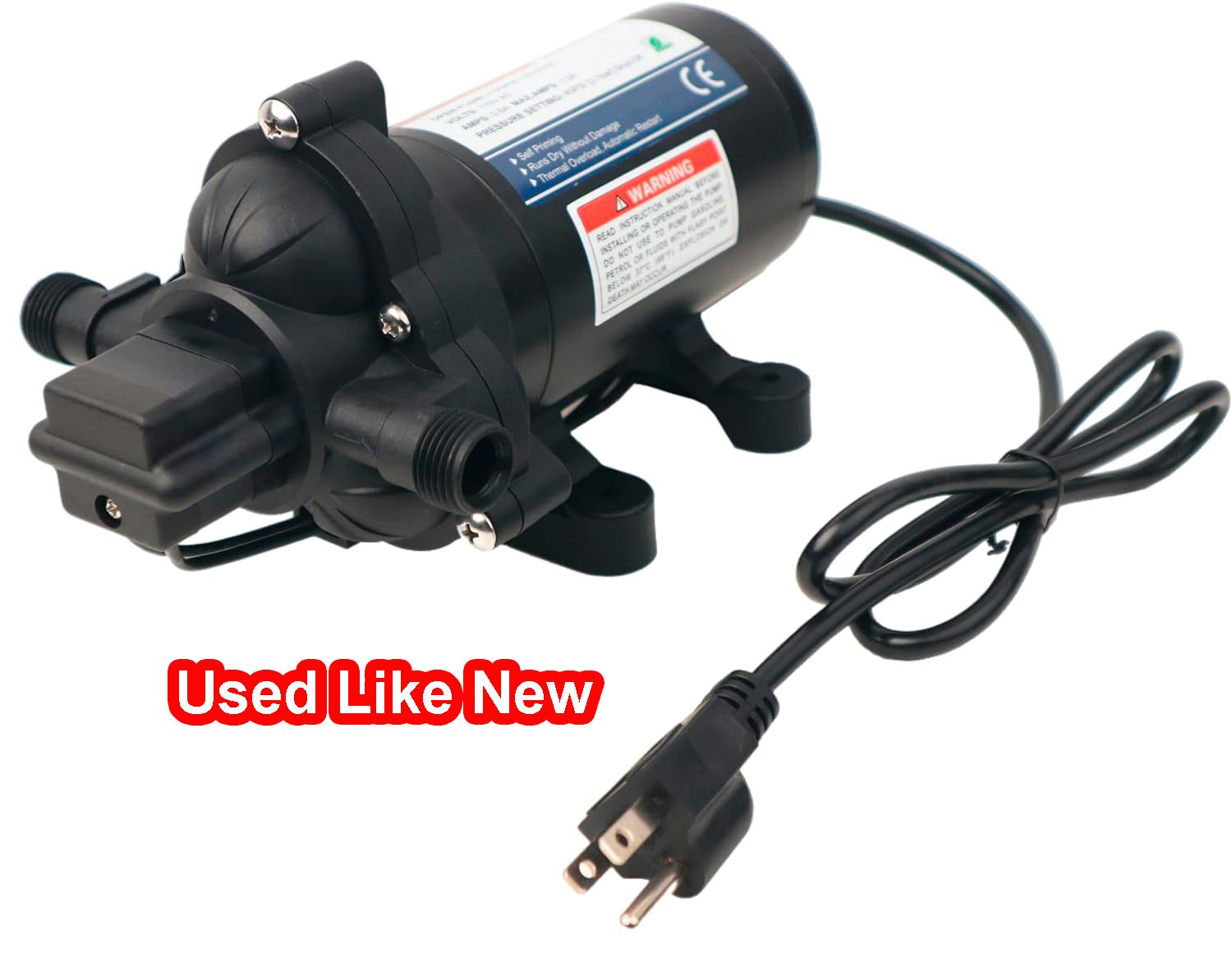 4.0 GPM Water Diaphragm Pressure Pump 115V AC 45 PSI for RV, Marine &amp; Garden