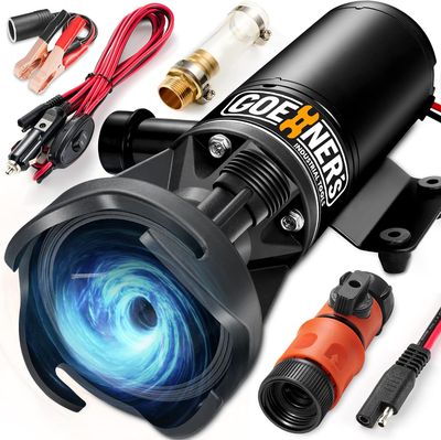 12V RV Macerator Waste Pump 12 GPM Portable Sewage Pump Kit