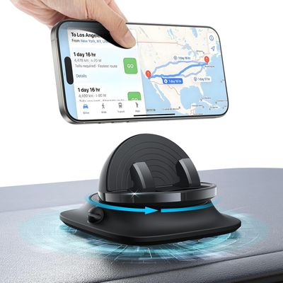 Car Phone Mount Adjustable Dashboard Holder 360° Rotation for All Smartphones