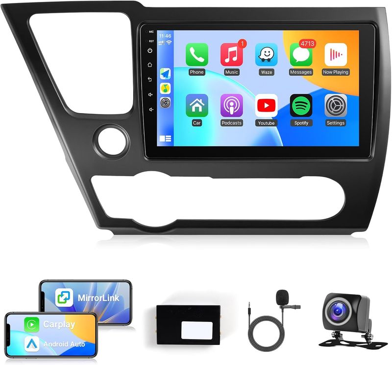 Honda Civic 2013-2017 Car Stereo with CarPlay, Android &amp; Backup Camera