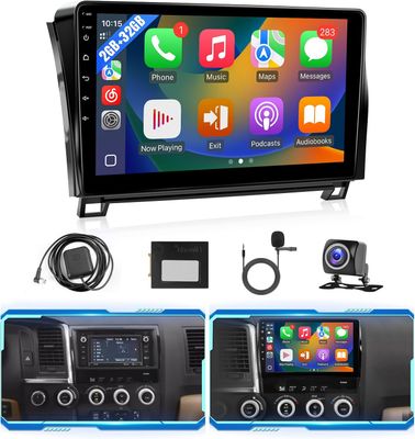 Toyota Tundra 2007-2013 Car Stereo with CarPlay, Android &amp; Backup Camera