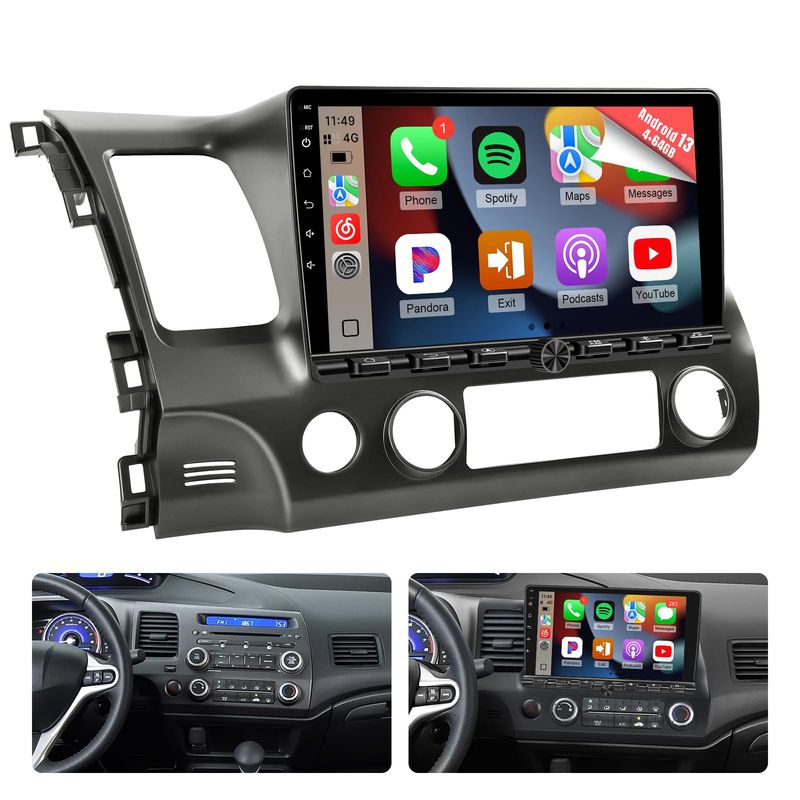 Honda Civic 2006-2011 Car Stereo with CarPlay, Android &amp; Backup Camera