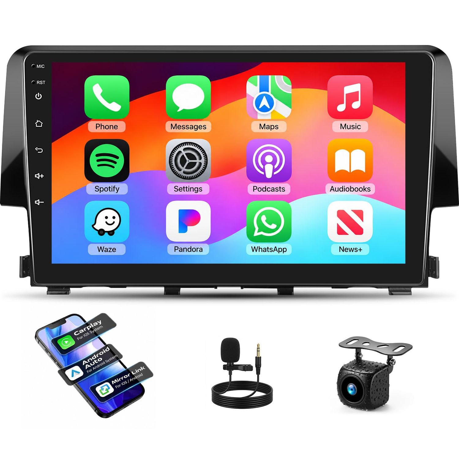 Honda Civic 2016-2021 Car Stereo with CarPlay, Android &amp; Backup Camera