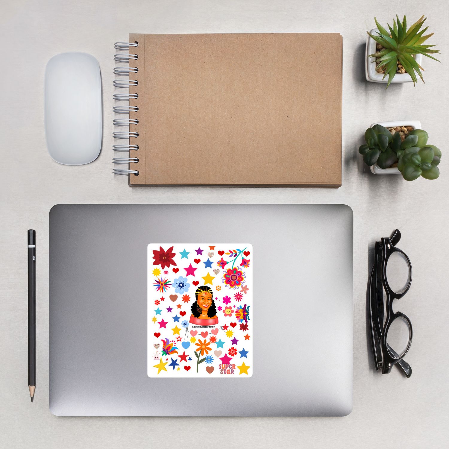 Bubble-free stickers Lisa Love Yourself First