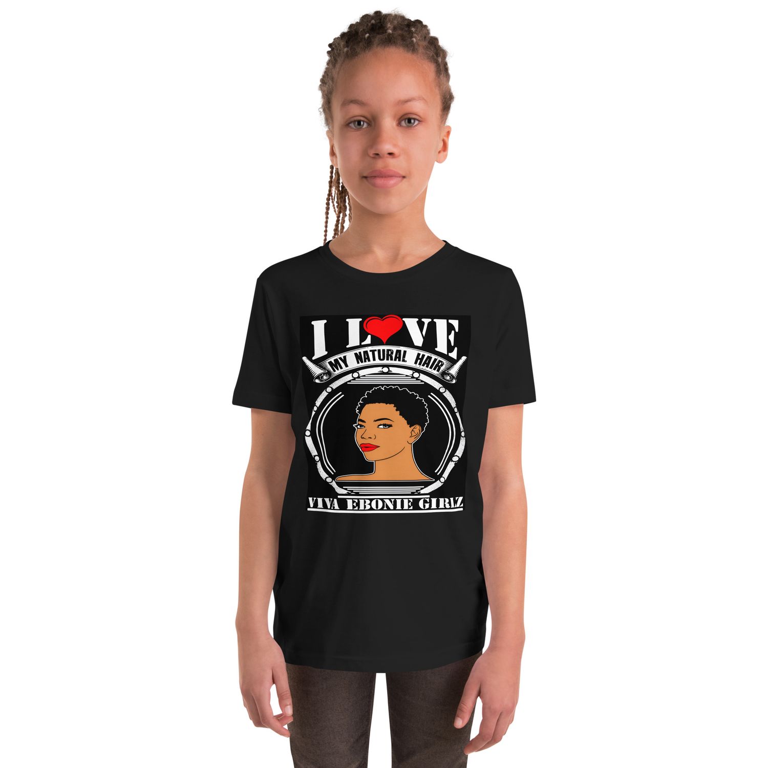 Youth Short Sleeve T-Shirt  I Love My Natural  Hair