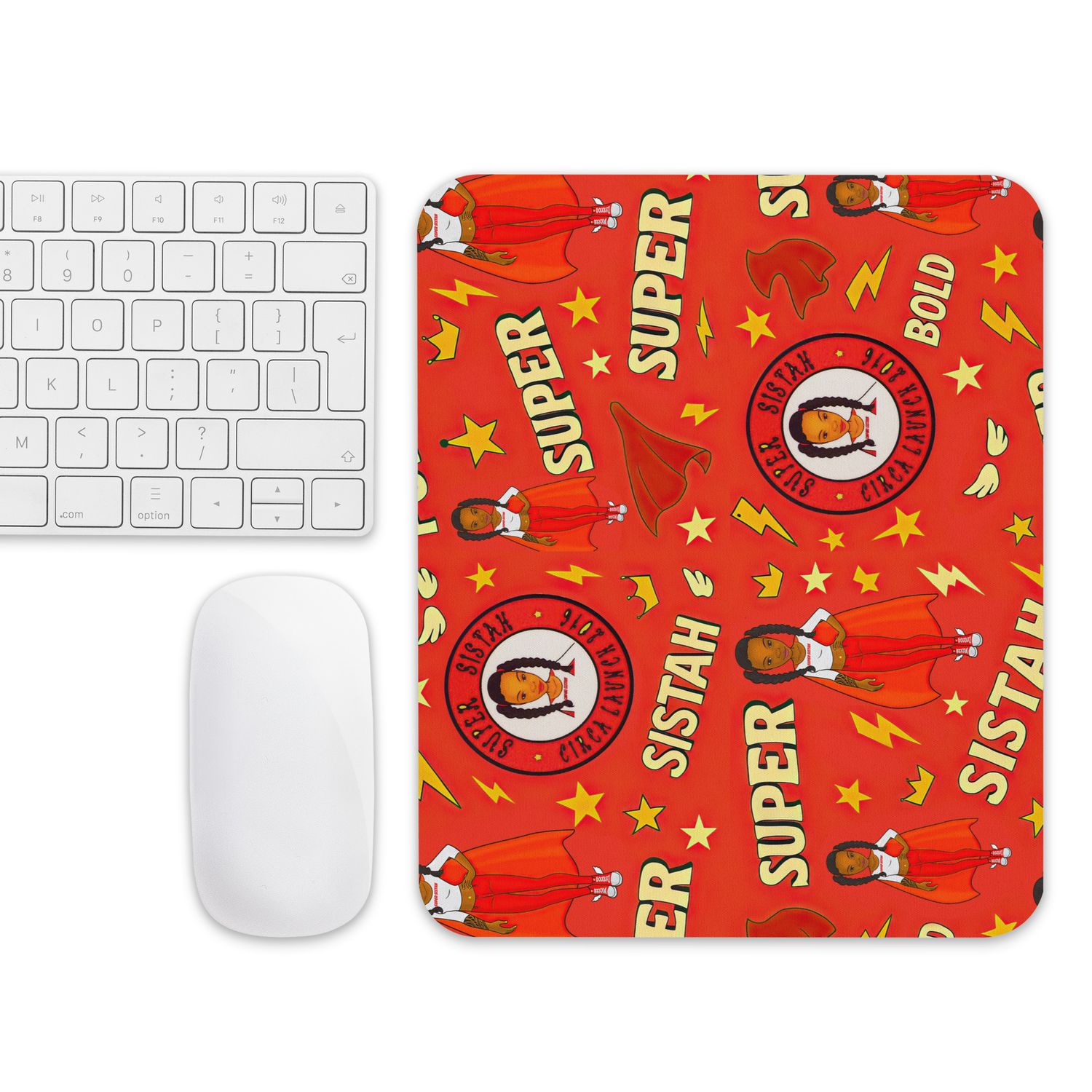 Mouse pad Super Sistah power