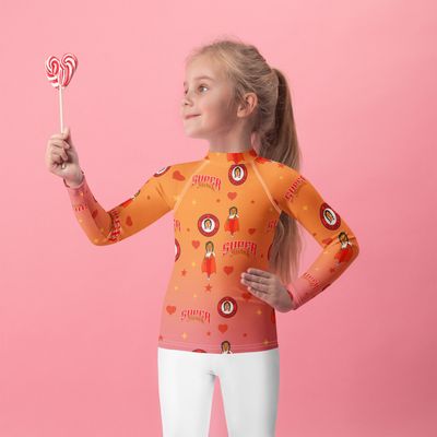 Kids Rash Guard Super Sistah Power