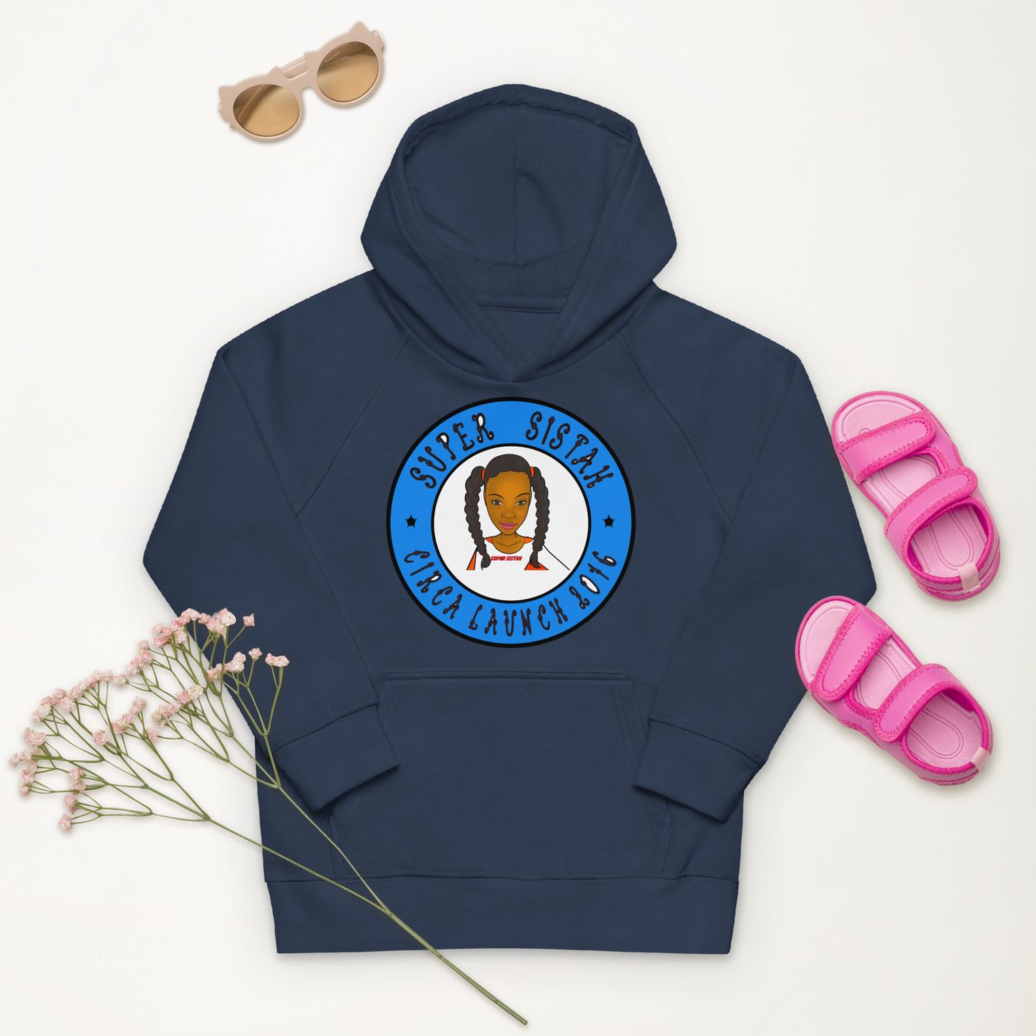 Kids eco hoodie Super Sistah Circa