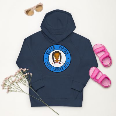 Kids eco hoodie Super Sistah Circa blue