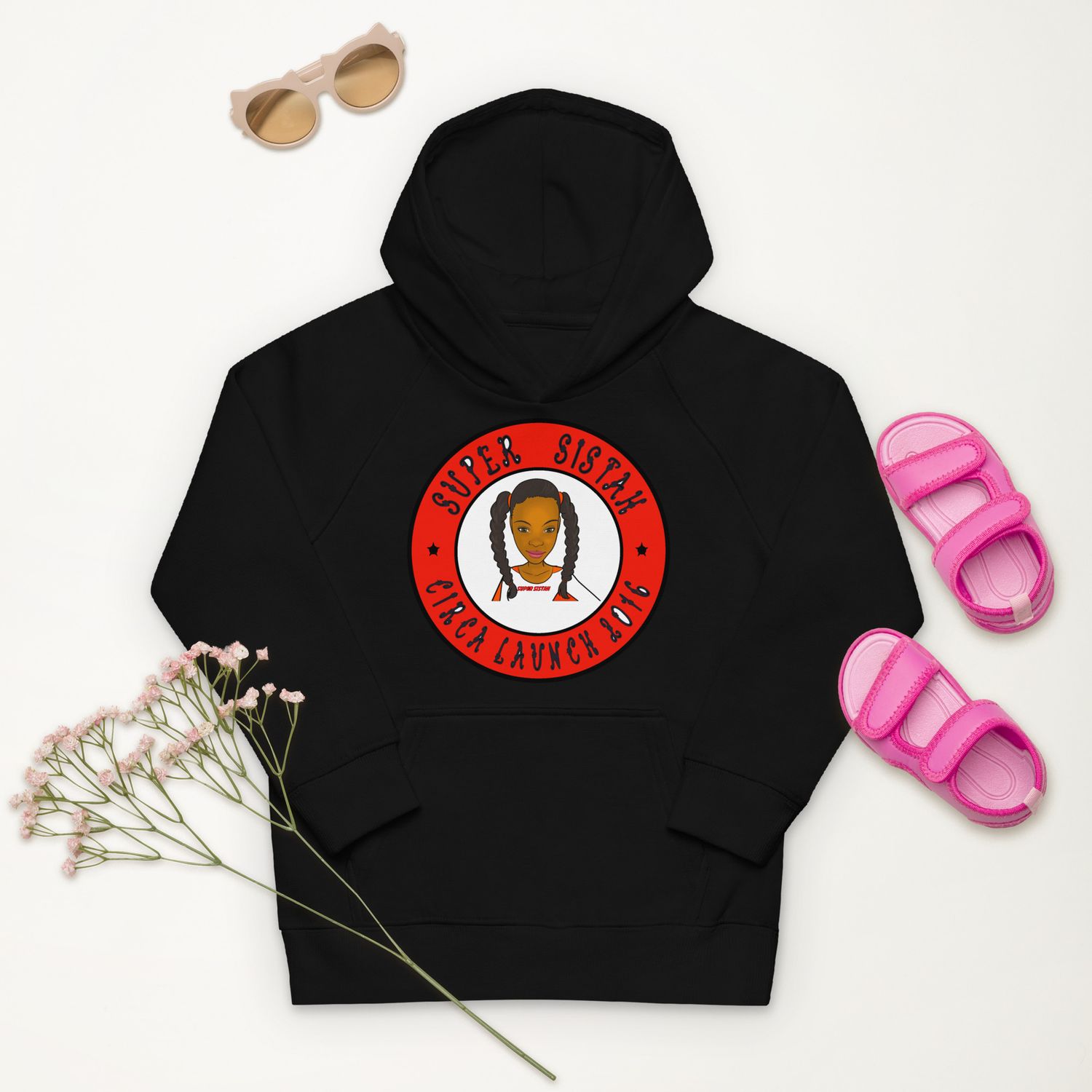 Kids eco hoodie Super Sistah Circa