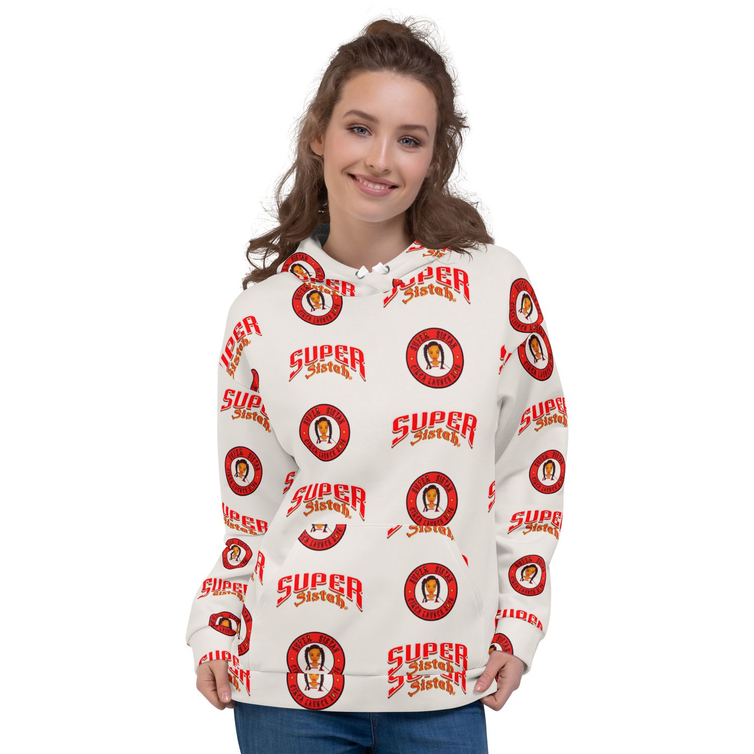 Unisex Hoodie Super Sistah logo