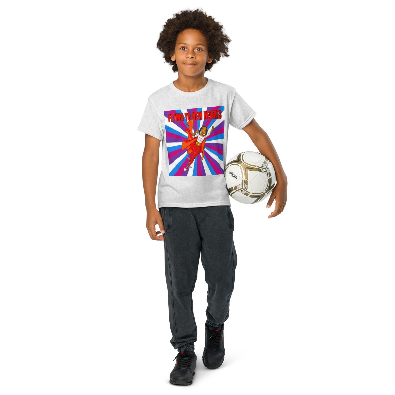 Youth t-shirt Flying to New Heights purple