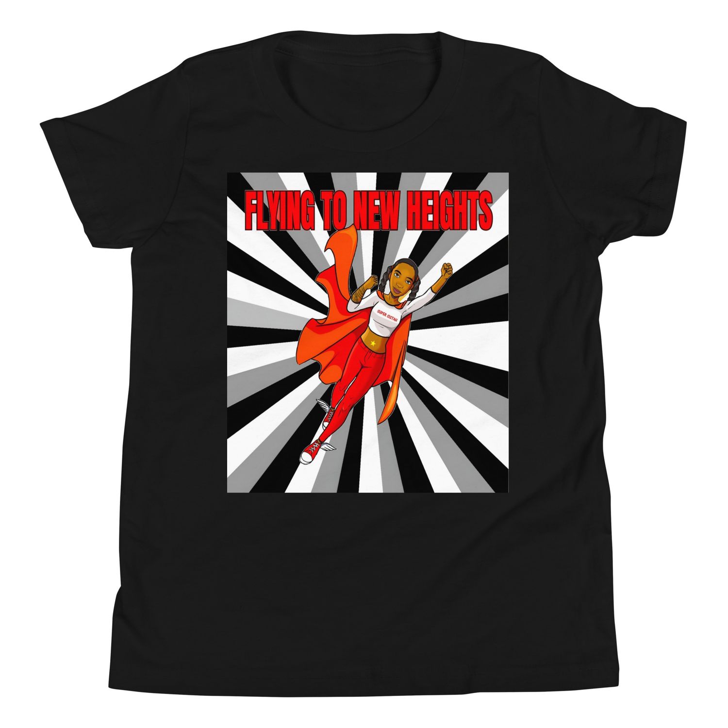 Youth Short Sleeve T-Shirt Flying to New Heights black