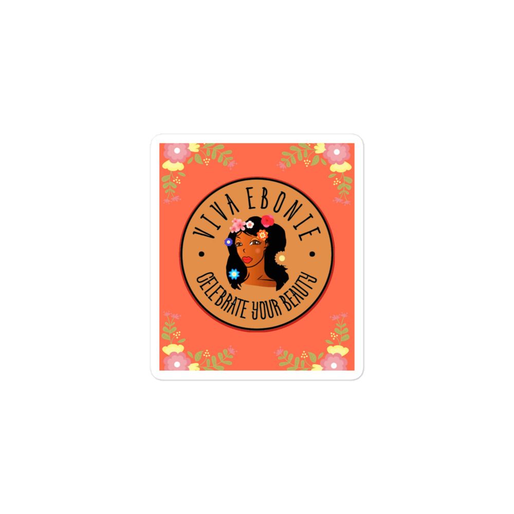 Bubble-free stickers - Afrika Celebrate your Beauty floral orange