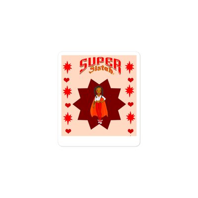 Bubble-free stickers Super Sistah burgundy star