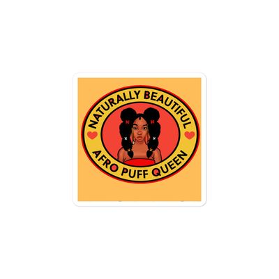 Bubble-free stickers Taya Afro Puff Queen