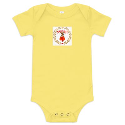 Baby short sleeve one piece Super Sistah Crown