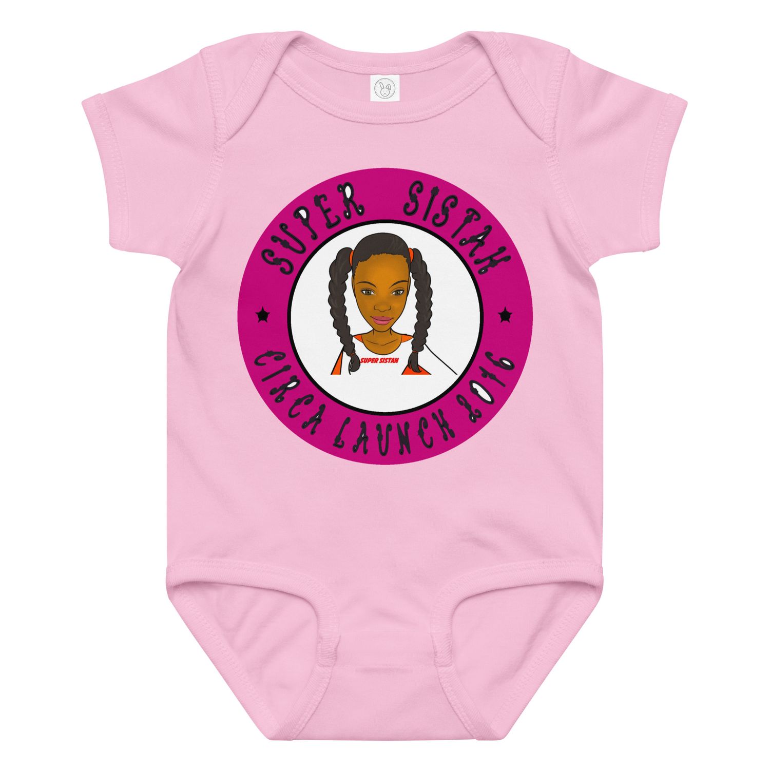 Baby jersey bodysuit Super Sistah Circa purple