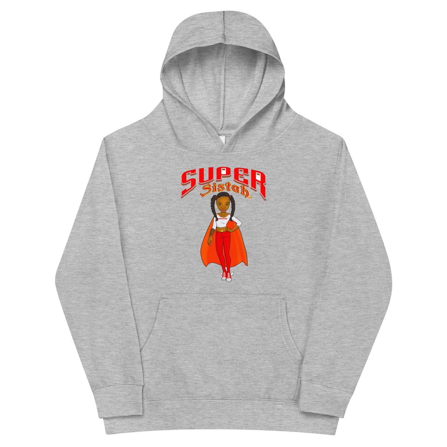 Kids fleece hoodie Super Sistah hoodie front &amp; back design