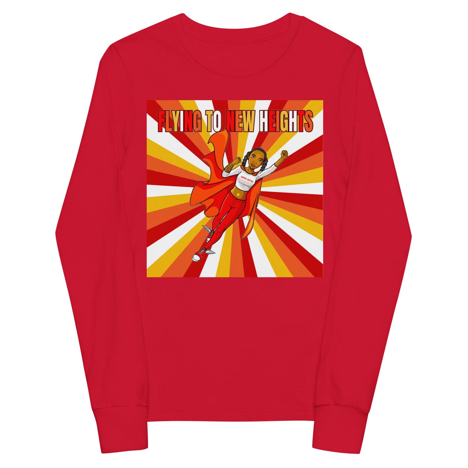 Youth long sleeve tee Flying Heights red