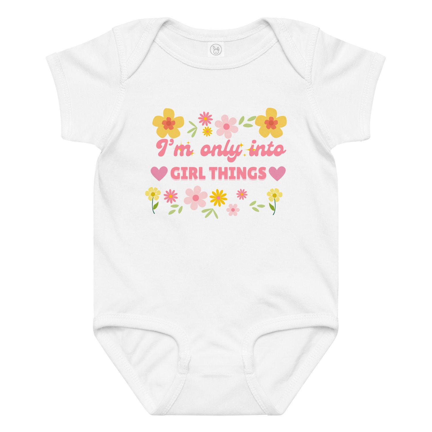 Baby jersey bodysuit I&#39;m only into girl things