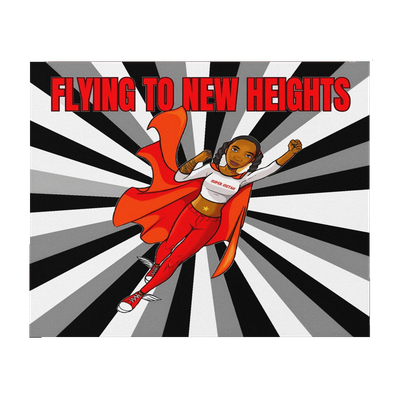 Mouse pad Super Sistah flying black