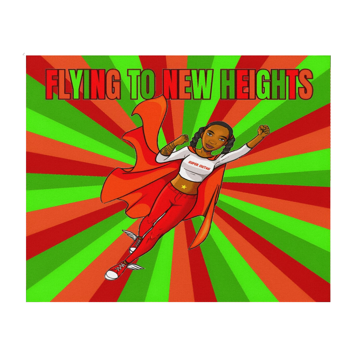 Mouse pad Super Sistah Flying green