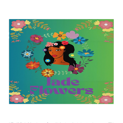 Mouse pad Jade Flowers green